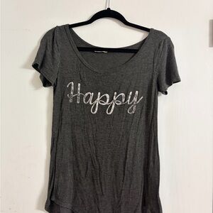 French Pastry Charcoal 'Happy' Tee